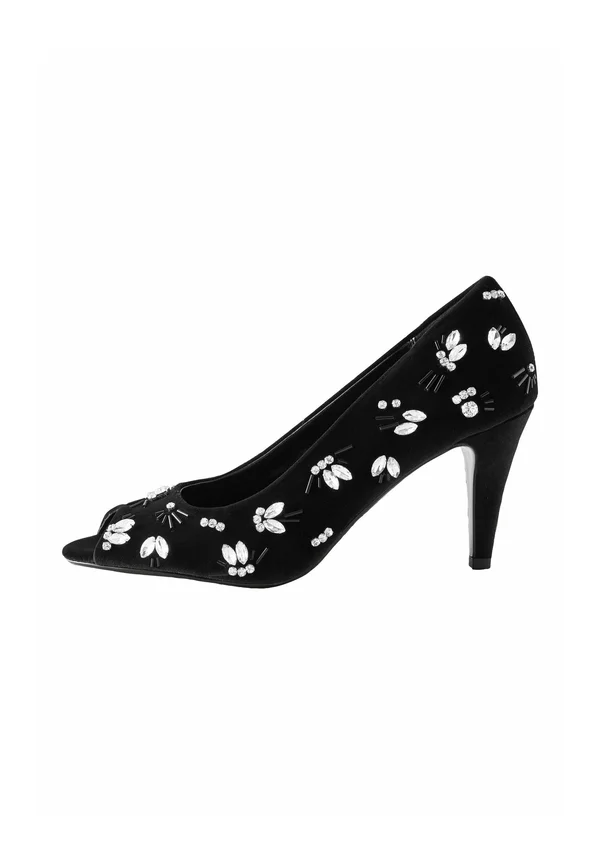 Peep toes - black velvet