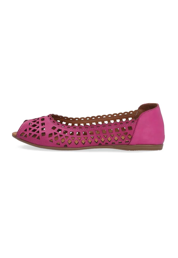 Peeptoe ballet pumps - pink