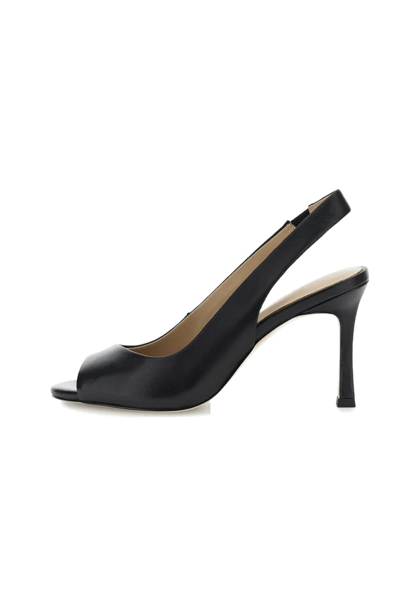 Peeptoe heels - black