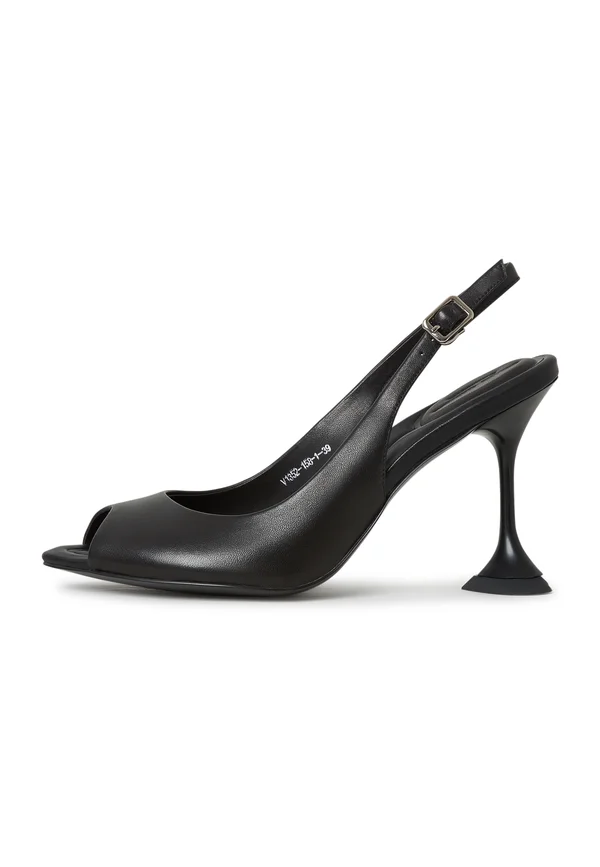 Peeptoe heels - black