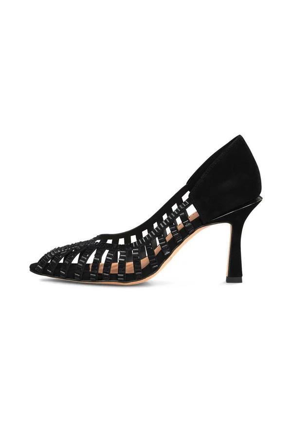 Peeptoe heels - black
