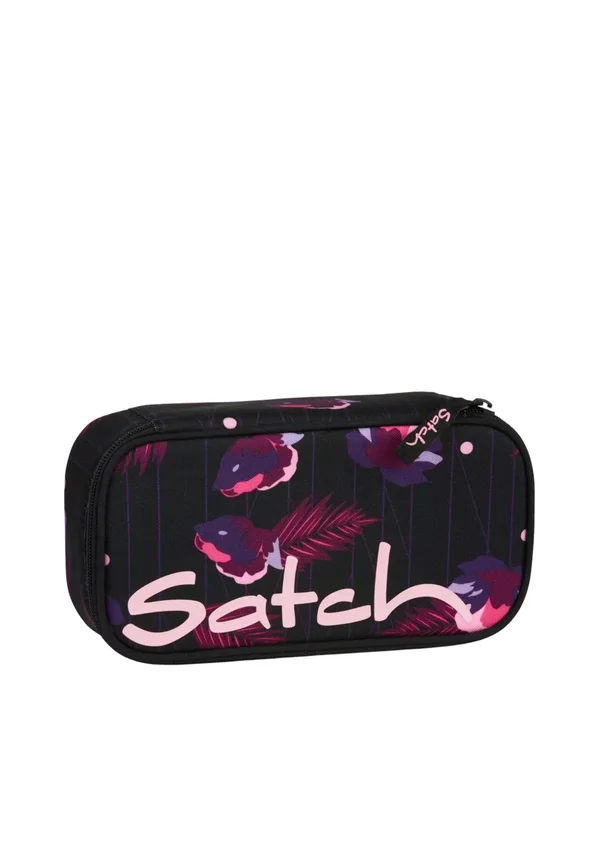 Pencil case - black dark pink