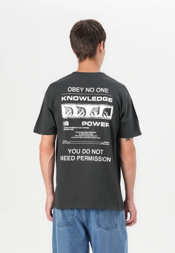 PERMISSION - Basic T-shirt - vintage black