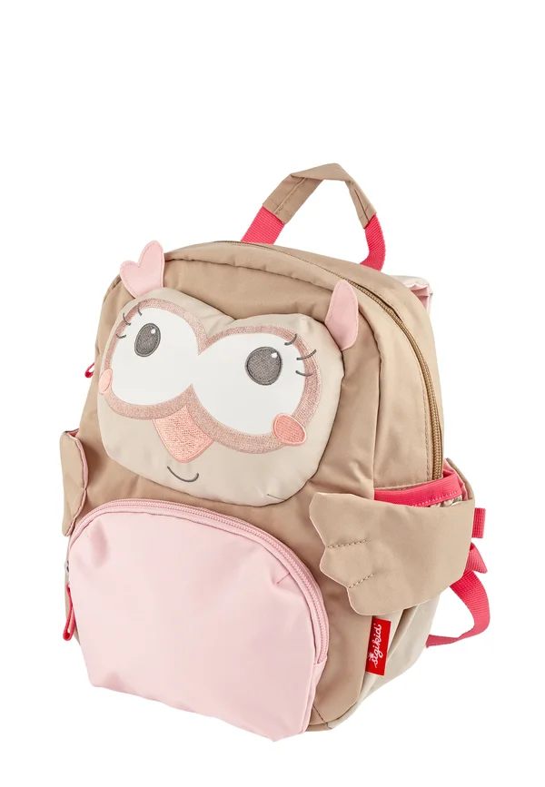 PFÖTCHEN-EULE - School bag - rosa braun
