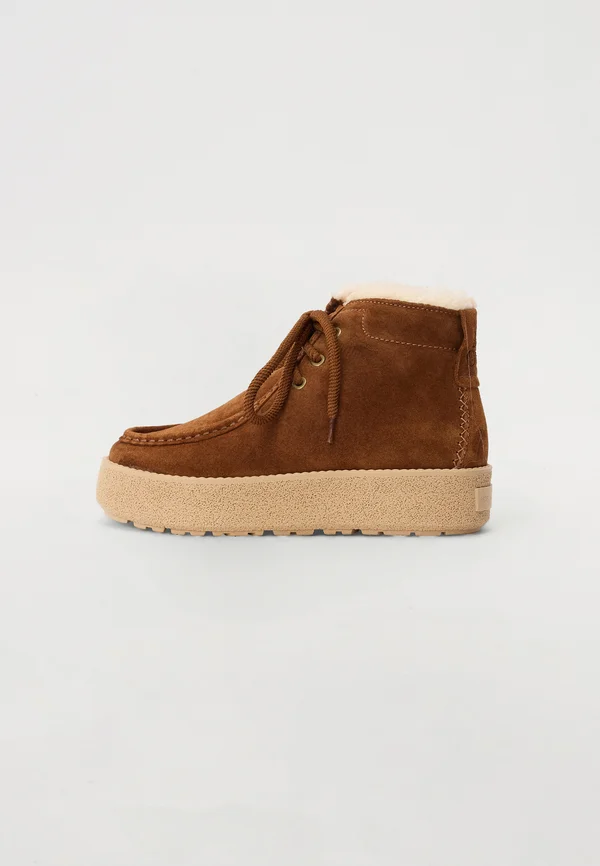 PIA 1B - Lace-up ankle boots - cognac