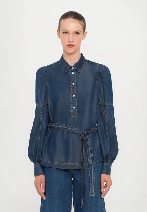 PIKINE - Button-down blouse - indigo
