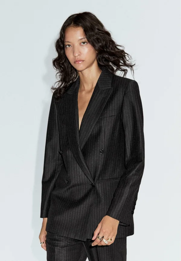 PINSTRIPED - Blazer - grey