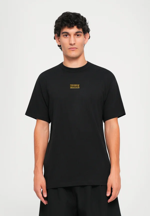 PLACKET - Basic T-shirt - black/gold-coloured