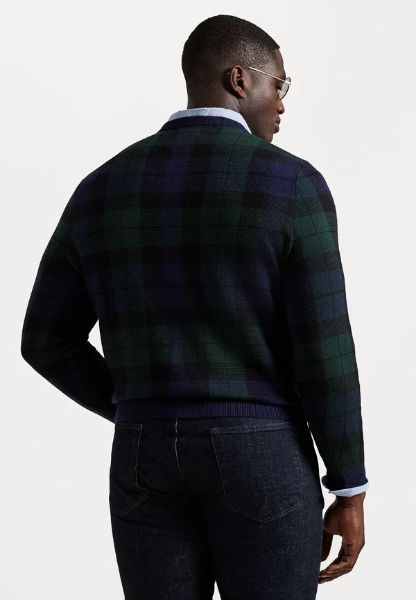 PLAID WASHABLE WOOL JUMPER - Jumper - black