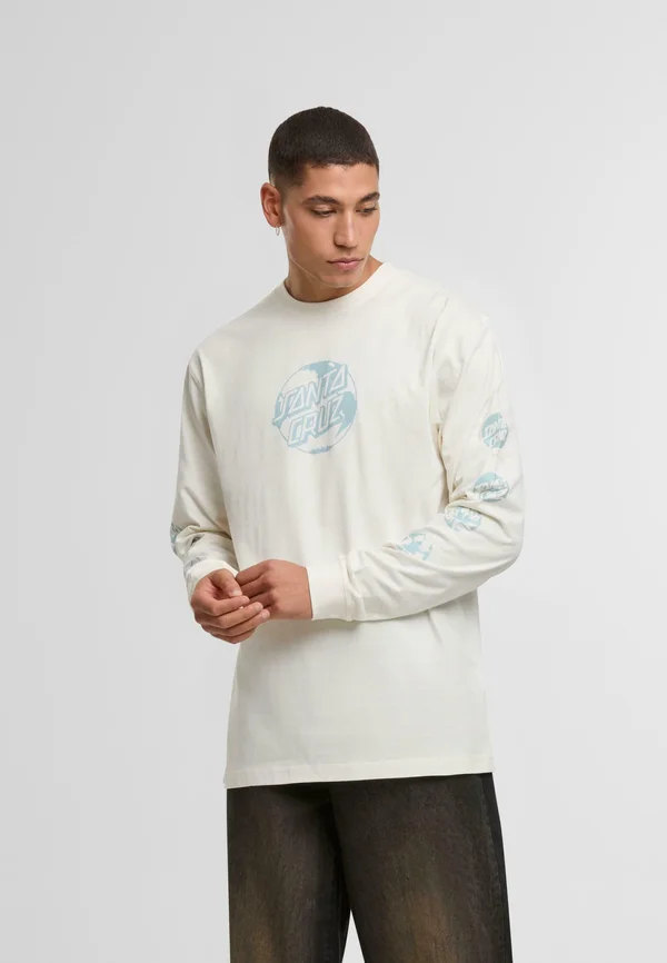 PLANET DOT FRONT - Long sleeved top - unbleached cotton