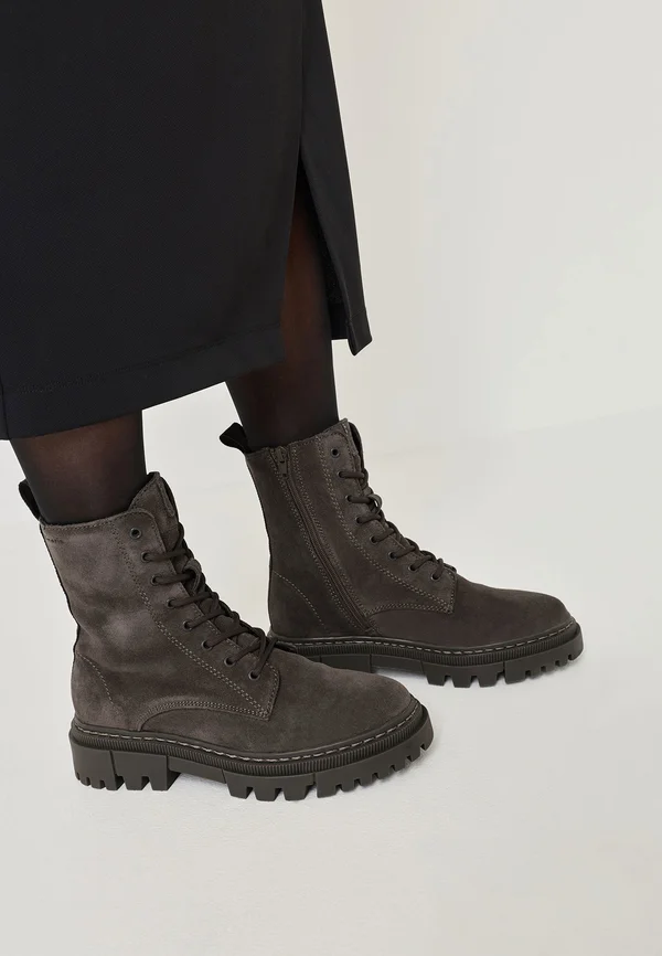 Platform ankle boots - anthracite