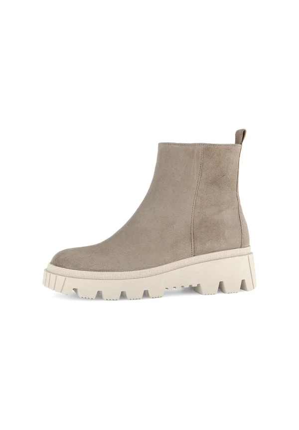 Platform ankle boots - beige