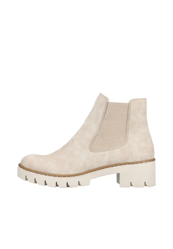 Platform ankle boots - beige