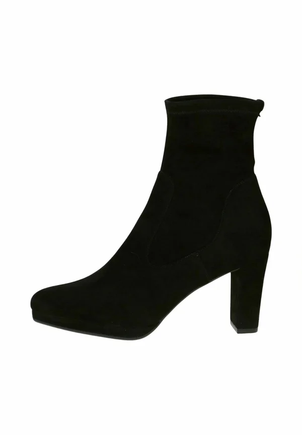 Platform ankle boots - black stretch