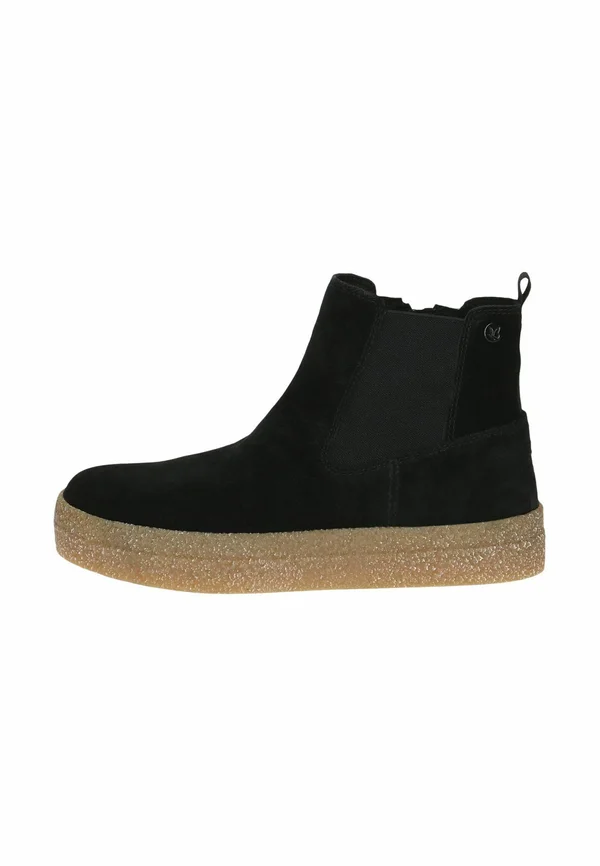Platform ankle boots - black suede