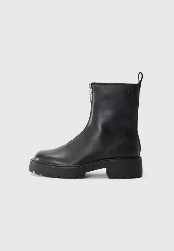 Platform ankle boots - black