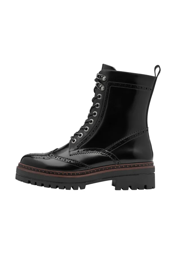 Platform ankle boots - black