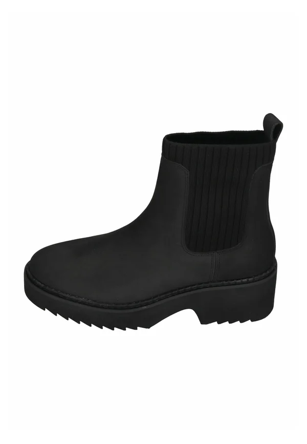 Platform ankle boots - black
