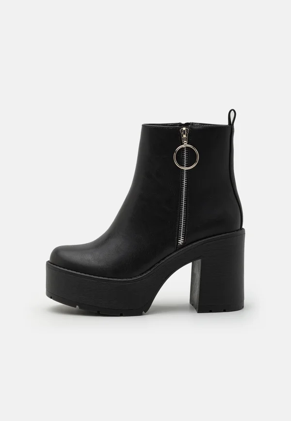 Platform ankle boots - black