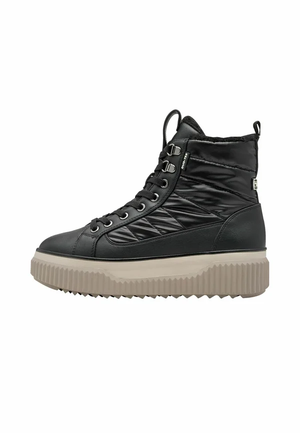 Platform ankle boots - black