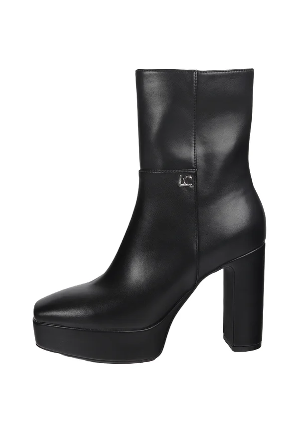 Platform ankle boots - black
