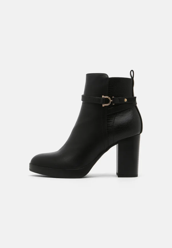 Platform ankle boots - black