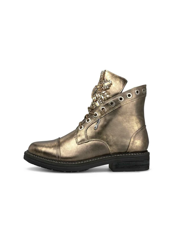 Platform ankle boots - bronze