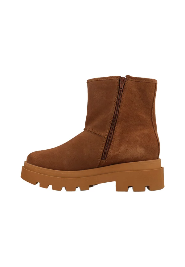 Platform ankle boots - brown