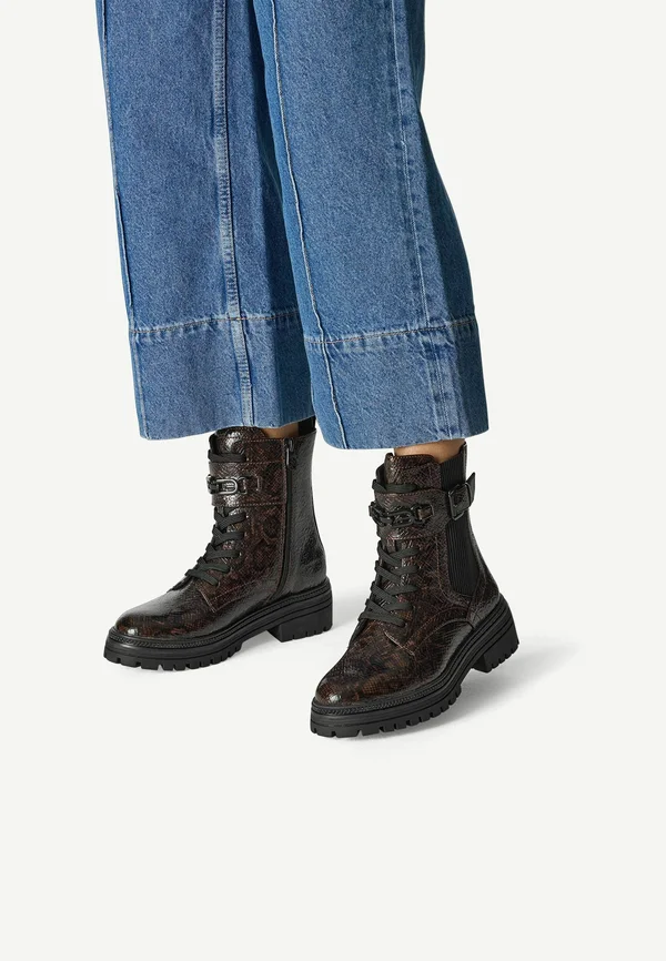 Platform ankle boots - cafe structure