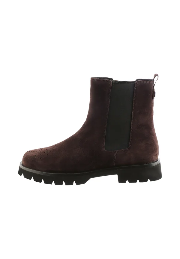 Platform ankle boots - chocplum