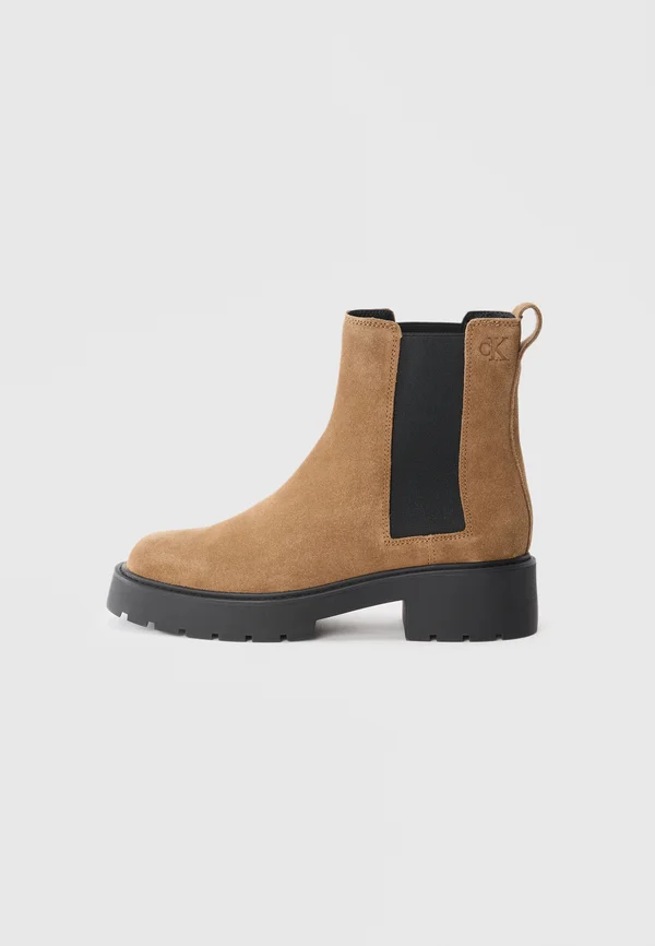 Platform ankle boots - classic taupe