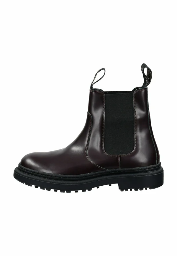 Platform ankle boots - dark bordo g