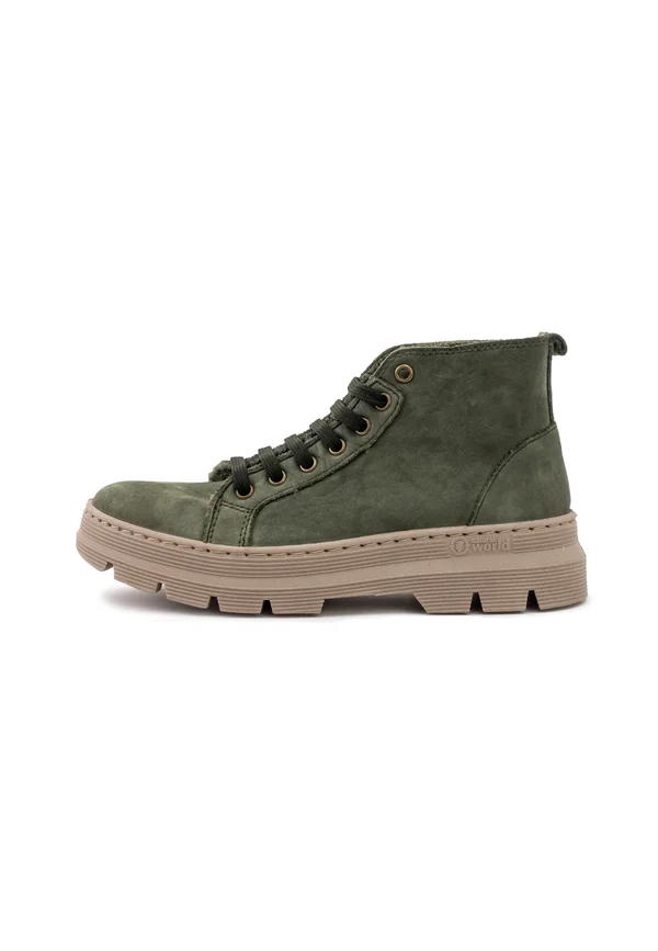 Platform ankle boots - forest