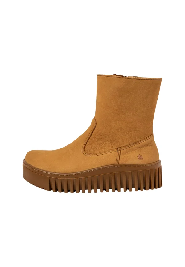 Platform ankle boots - karamel