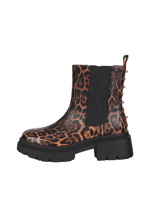 Platform ankle boots - leopard