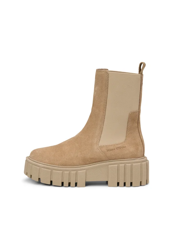 Platform ankle boots - light pure sand
