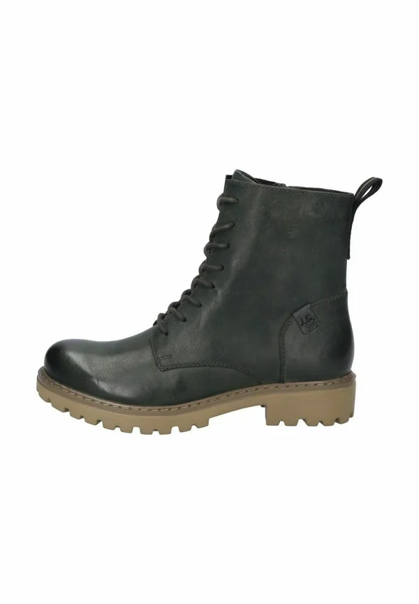 Platform ankle boots - oliv