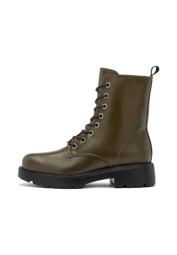 Platform ankle boots - olive