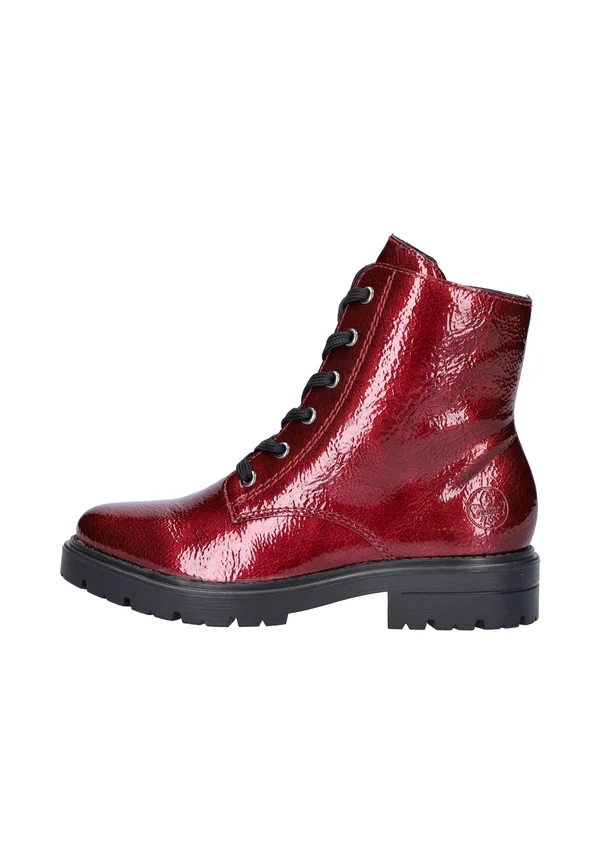 Platform ankle boots - rood