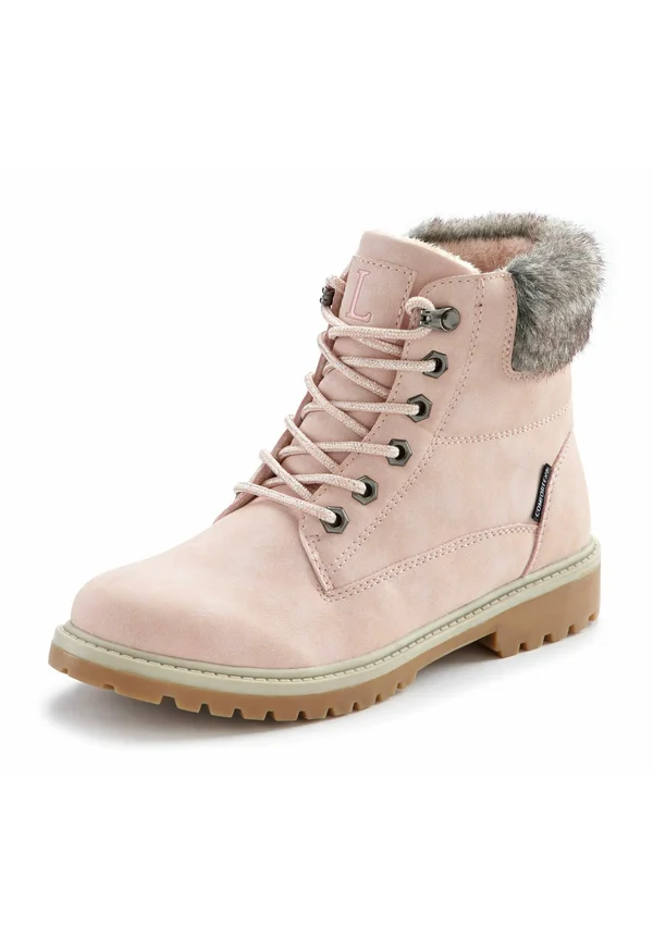 Platform ankle boots - rosé