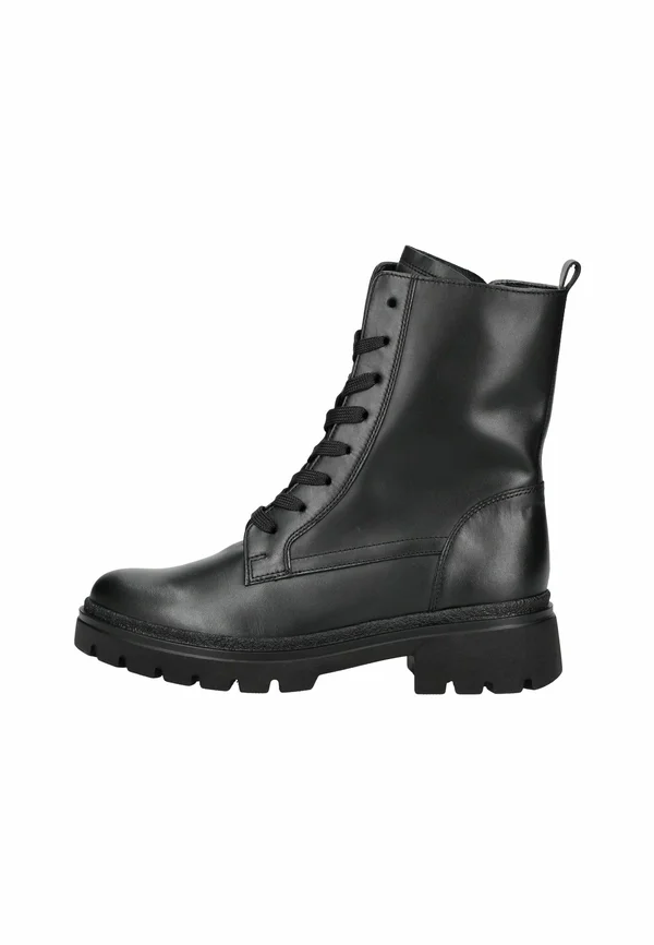 Platform ankle boots - schwarz mel