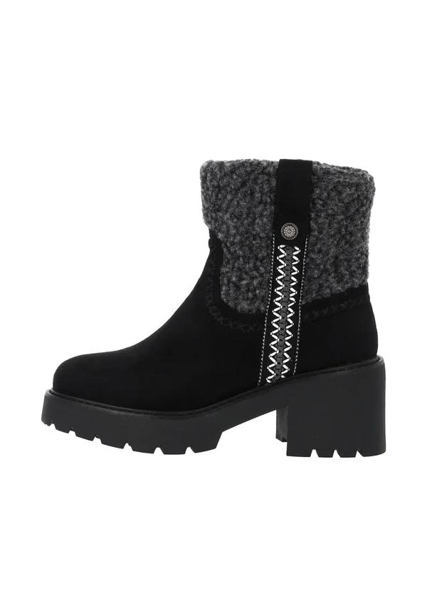 Platform ankle boots - schwarz