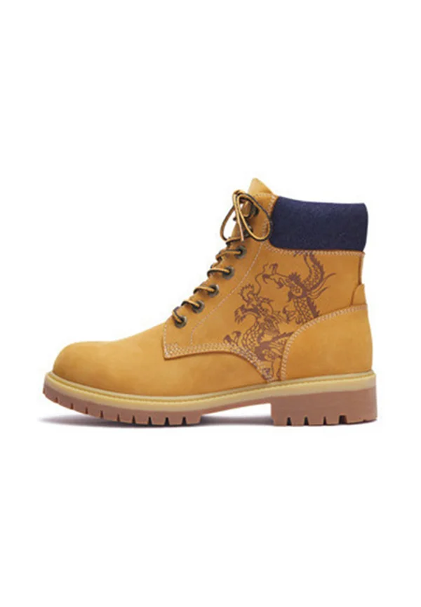 Platform ankle boots - tan