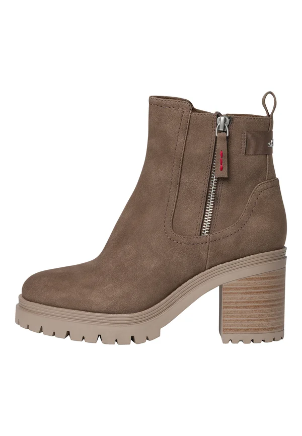 Platform ankle boots - taupe