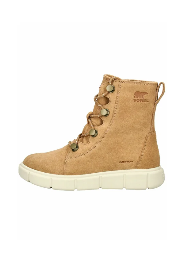 Platform ankle boots - tawny buff chalk