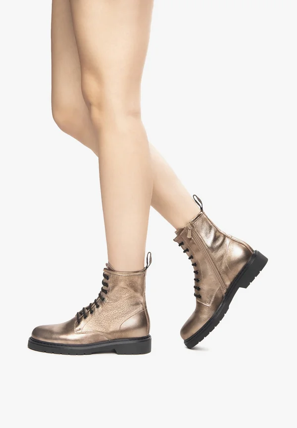 Platform ankle boots - tortora