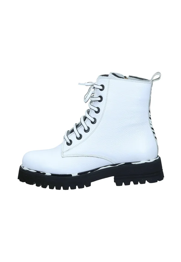 Platform ankle boots - weiß