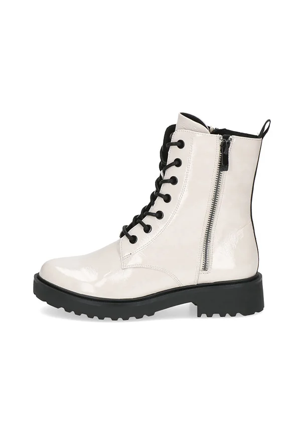 Platform ankle boots - white