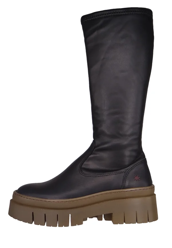 Platform boots - black bronze