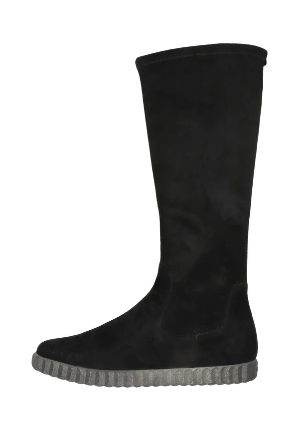 Platform boots - black stretch